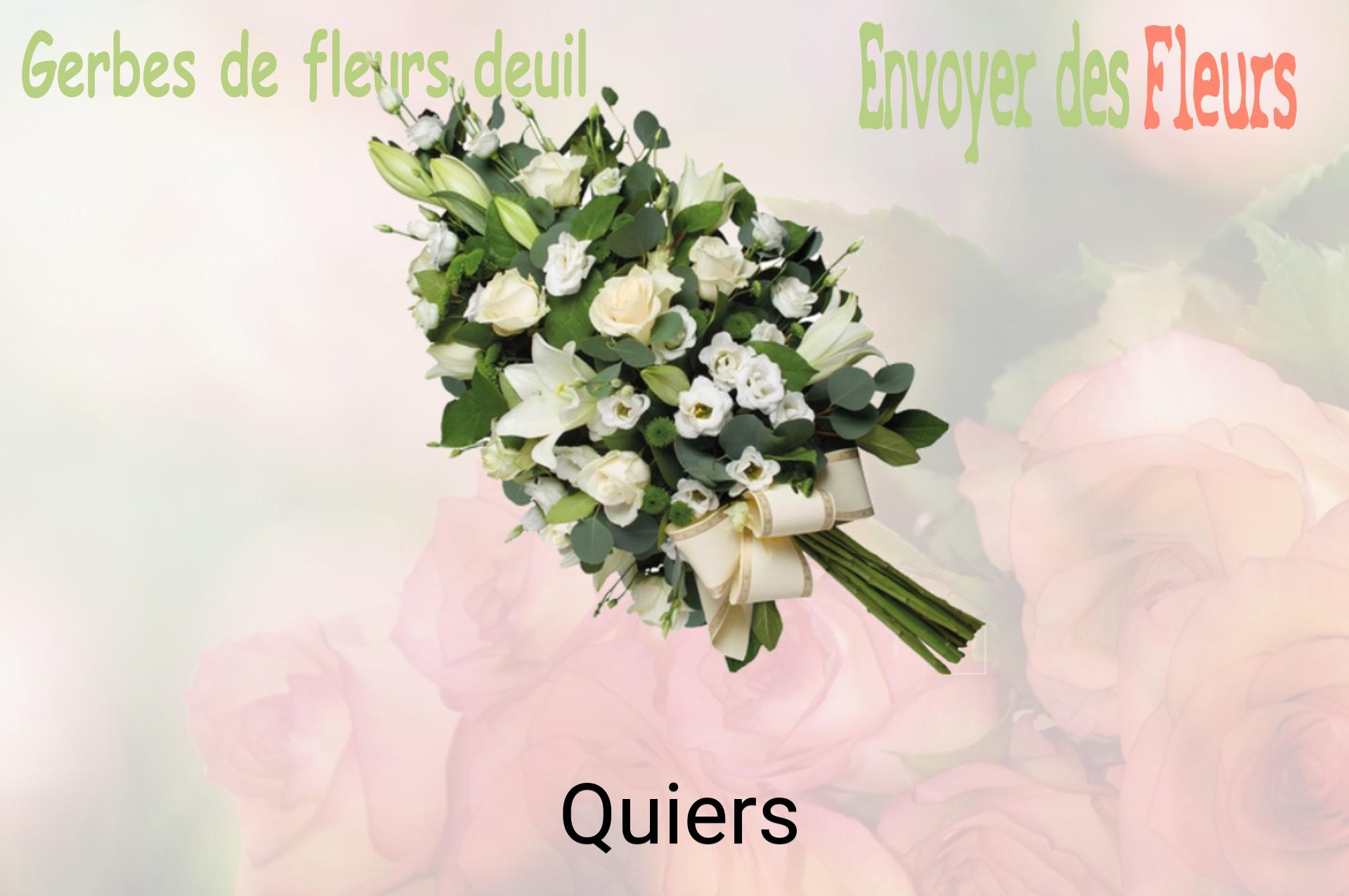 Gerbe de fleurs de deuil livrée à Quiers